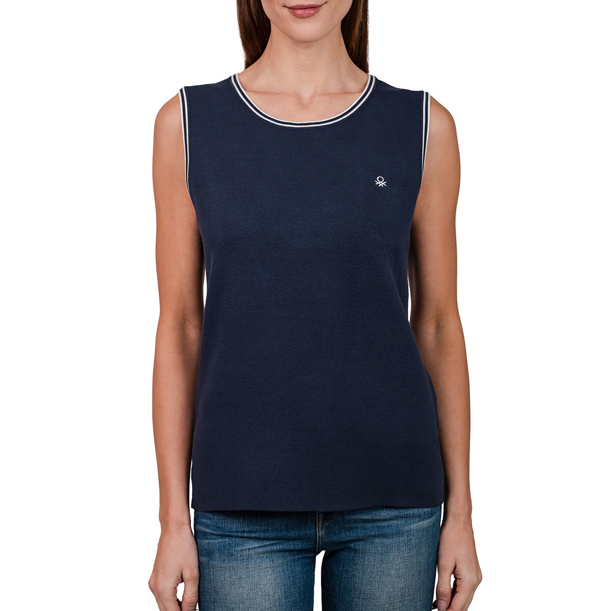 United Colors of Benetton Blusa para Dama Azul Grande