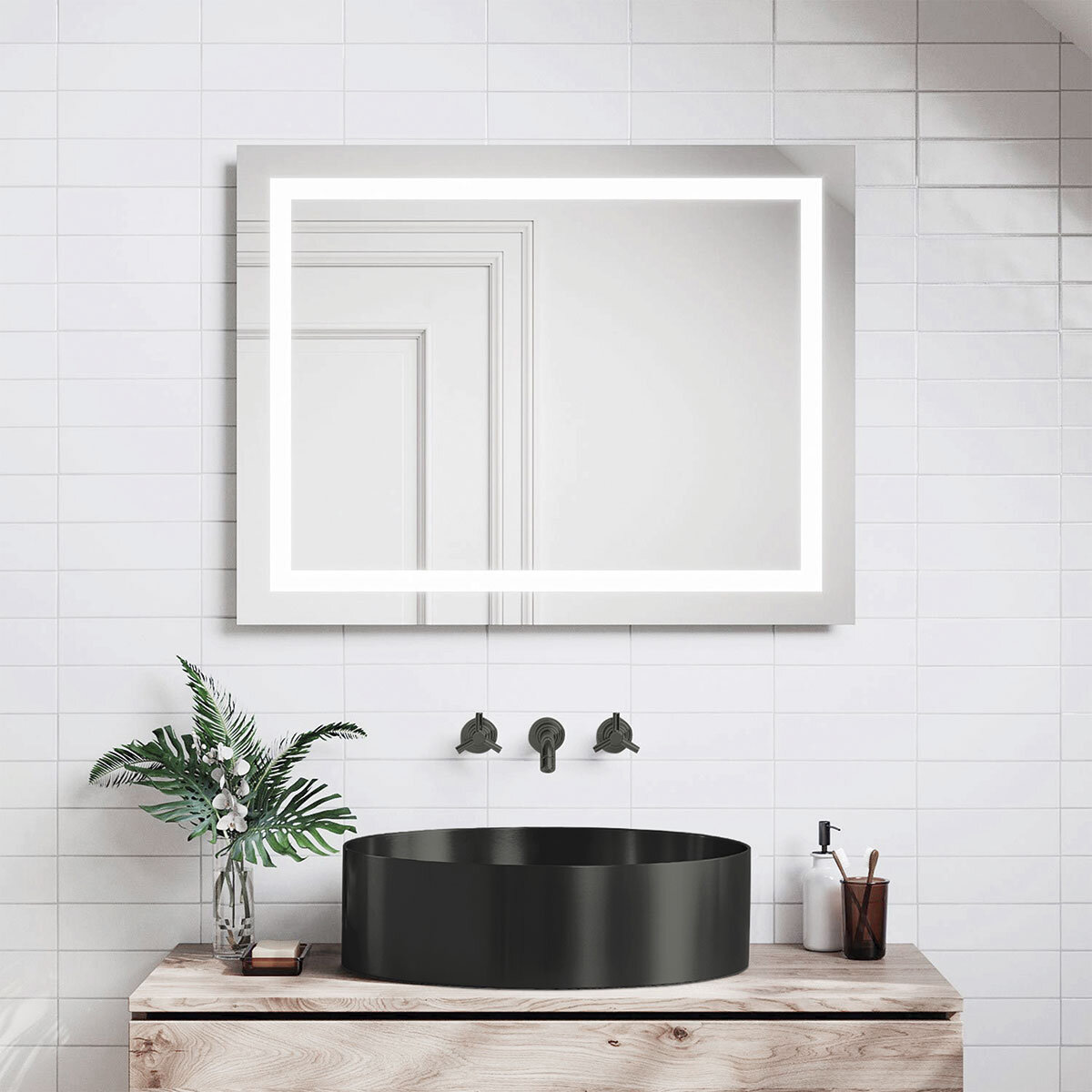 Elegante juego de accesorios de baño negro mate, juego completo de 4  piezas, decoración de baño moderna, organizador de baño, accesorios para  baño