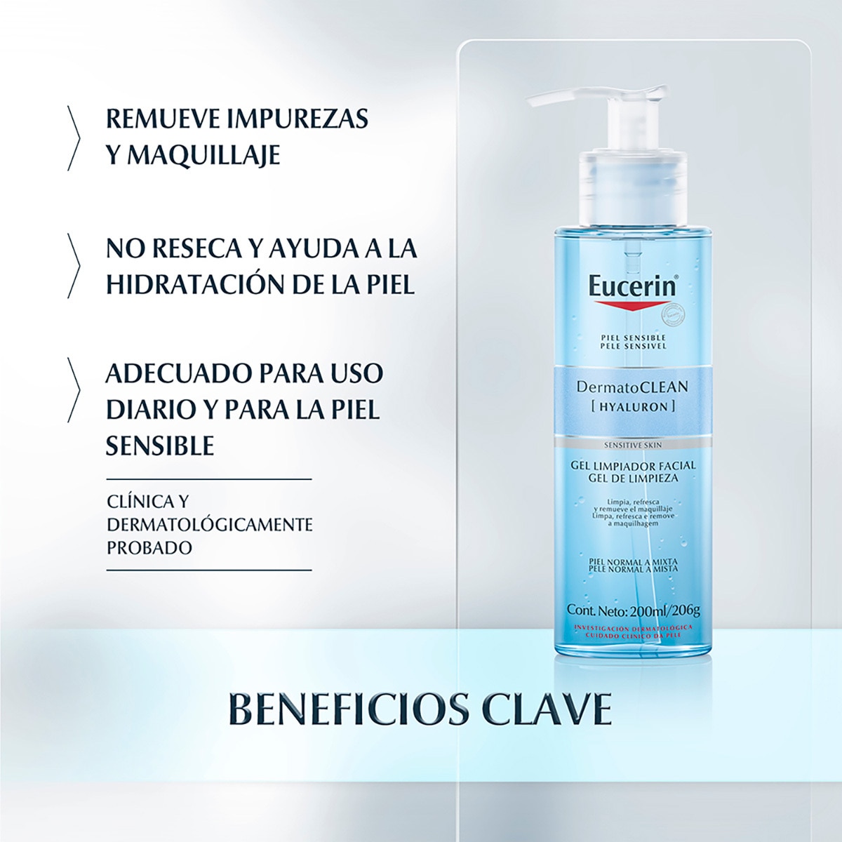 Limpiador Facial en Gel, Eucerin, 2 piezas Costco México