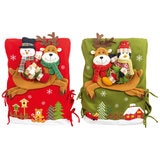 Cubiertas para Silla con Detalle Navideño, Hombre de Nieve y Pinguino