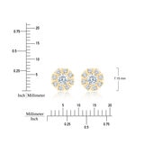 Aretes, 0.48ctw Diamantes, Oro Amarillo de 14K