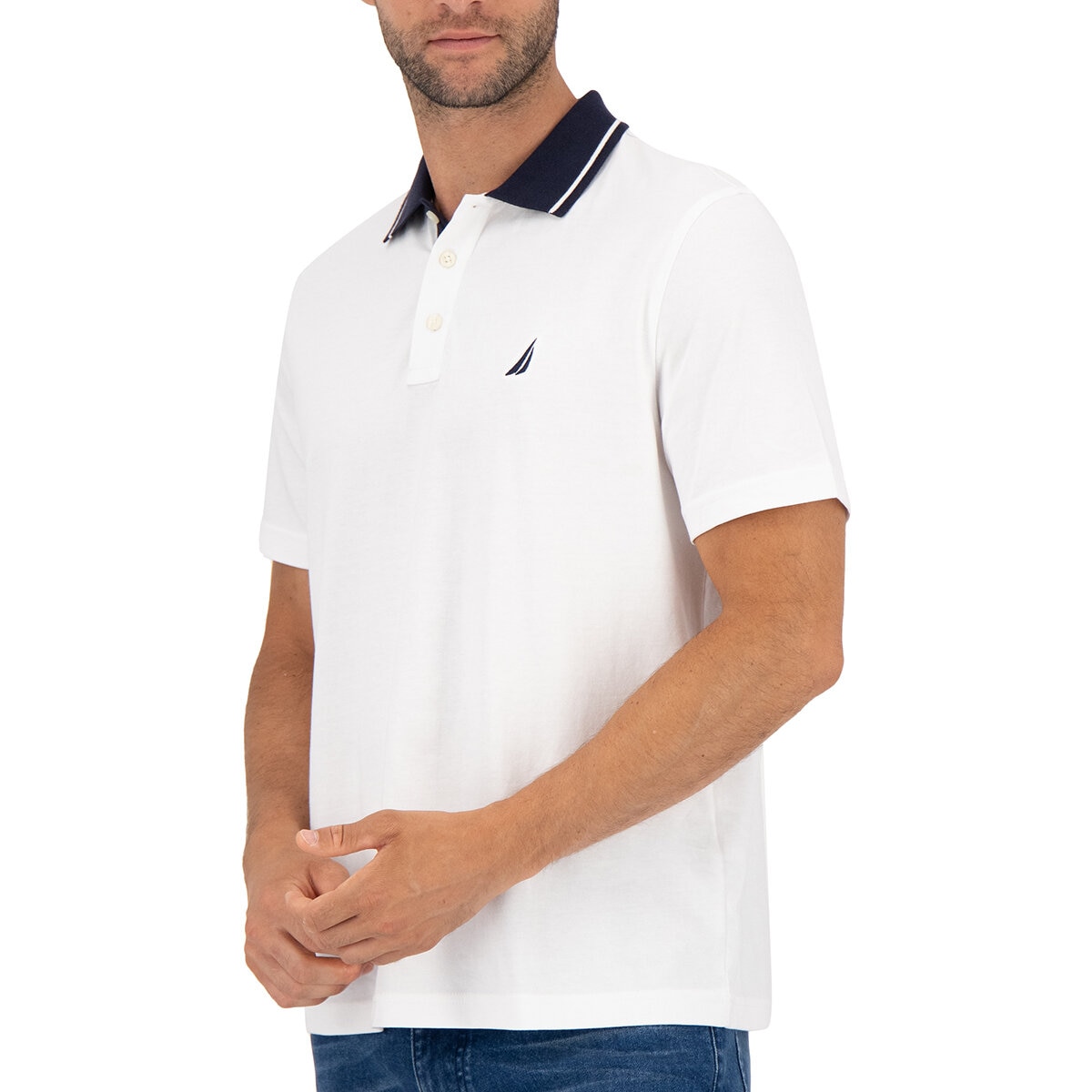 Nautica Polo para Caballero Blanco Chica