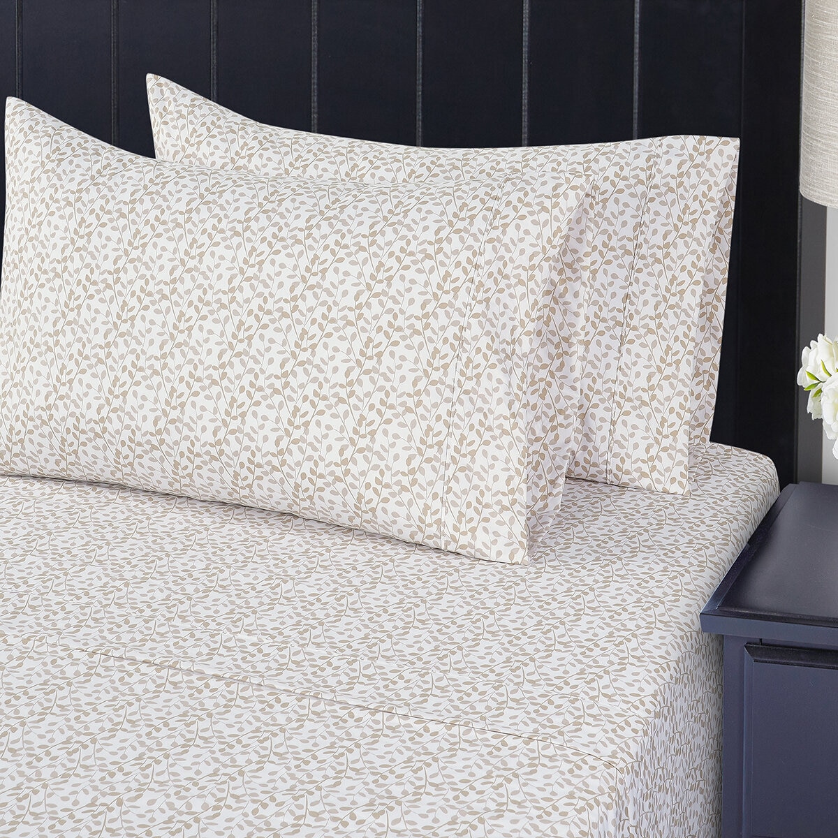 South Point Home Fashions, Juego de Sábanas King 6 Piezas, Dow Leaves Linen