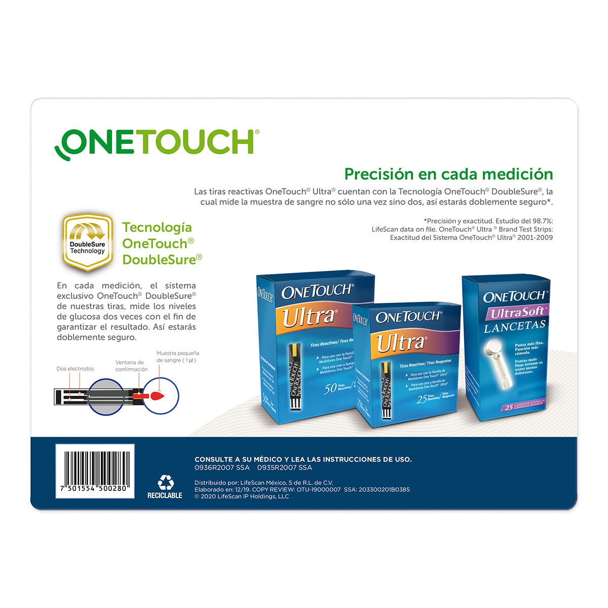 One Touch Ultra 75 Tiras Reactivas y 25 Lancetas