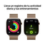 Apple Watch Series 11 (GPS + Celular) 46mm Titanio Oro + Correa Milanese Color Oro - Talla S/M