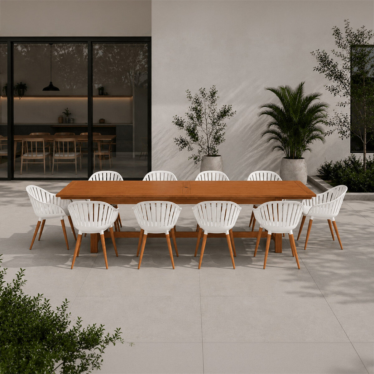 Midtown Concept, Nasseau Comedor Expandible para Exterior de 11 Piezas