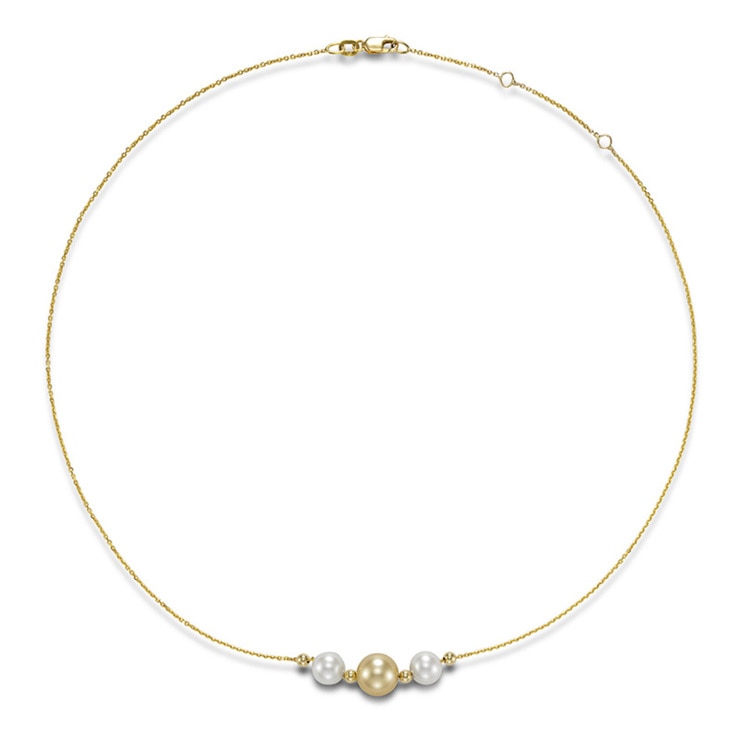 Collar de Perla, 9-10mm, Oro Amarillo de 14kt Collar de Perla, 9-10mm, Oro Amarillo de 14kt