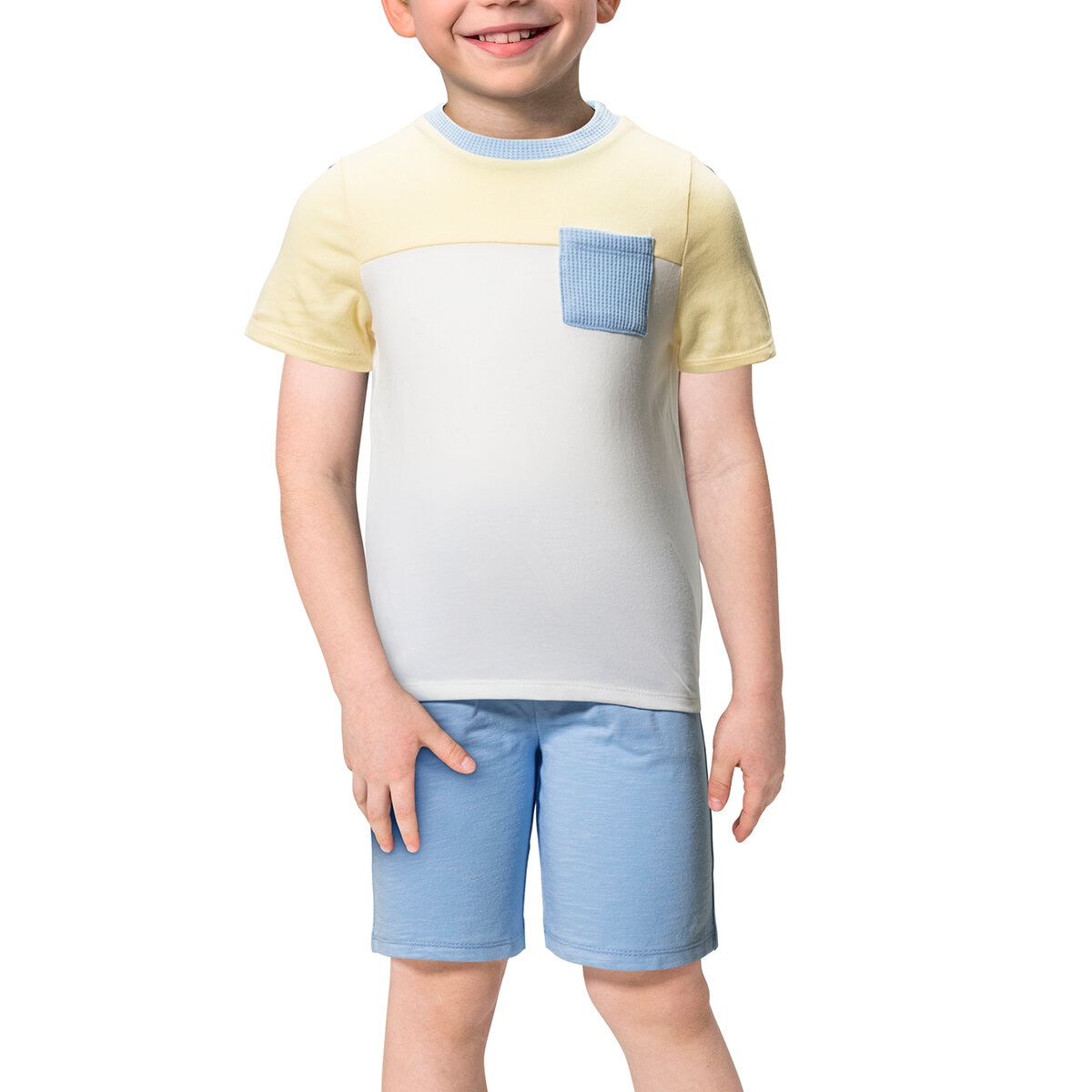 Nicole Miller Conjunto de 6 Piezas para Niños y Niñas Azul / Amarillo / Gris 4 Años Nicole Miller Conjunto de 6 Piezas para Niños y Niñas Azul / Amarillo / Gris 4 Años