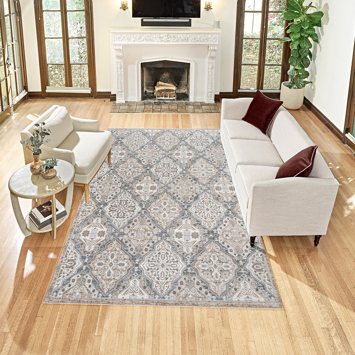 Kiran Tapete 160 cm x 214 cm Tosi Beige