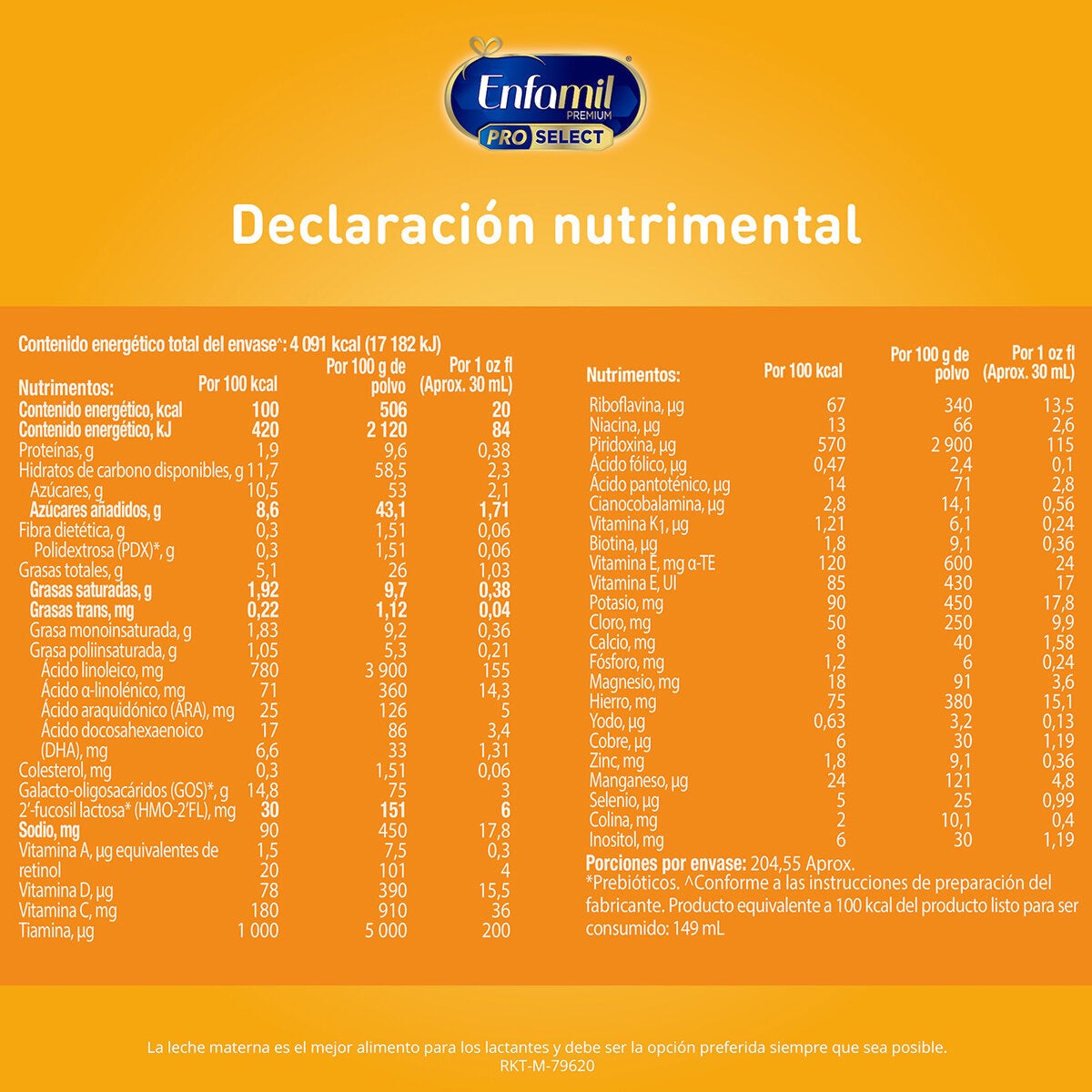 Enfamil Pro Select Etapa 1 Fórmula Infantil 0 a 12 Meses, 2 latas 900 g c/u Enfamil Pro Select Etapa 1 Fórmula Infantil 0 a 12 Meses, 2 latas 900 g c/u
