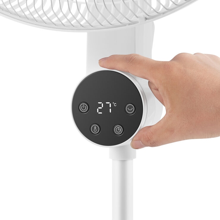 OmniBreeze, Ventilador de Pedestal Blanco, 4 Velocidades