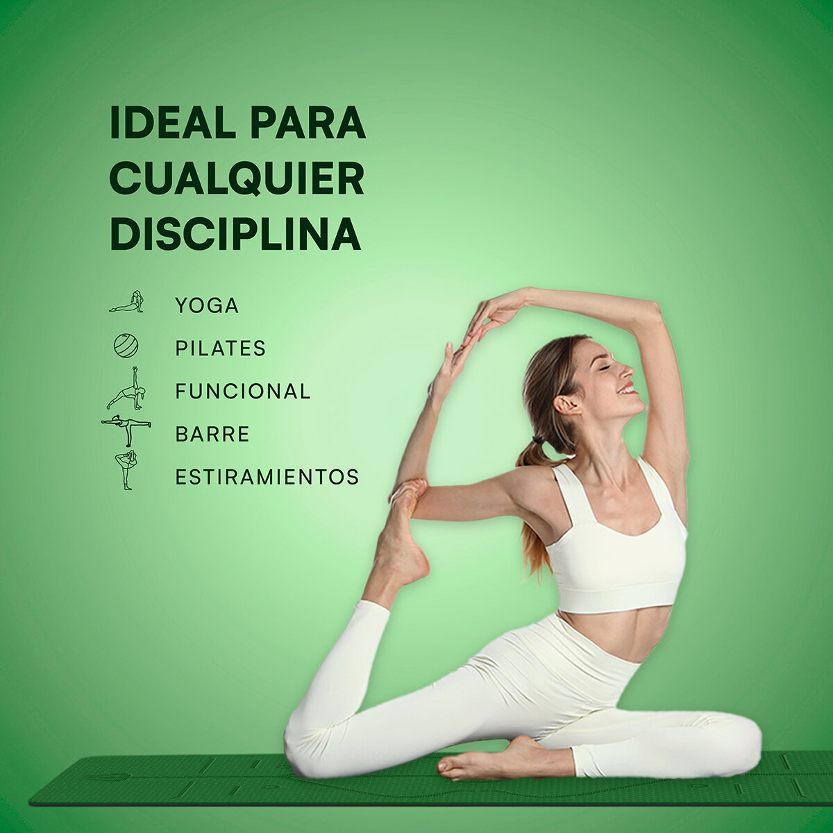 Mist Jewel Tapete para Yoga Verde Mist Jewel Tapete para Yoga Verde