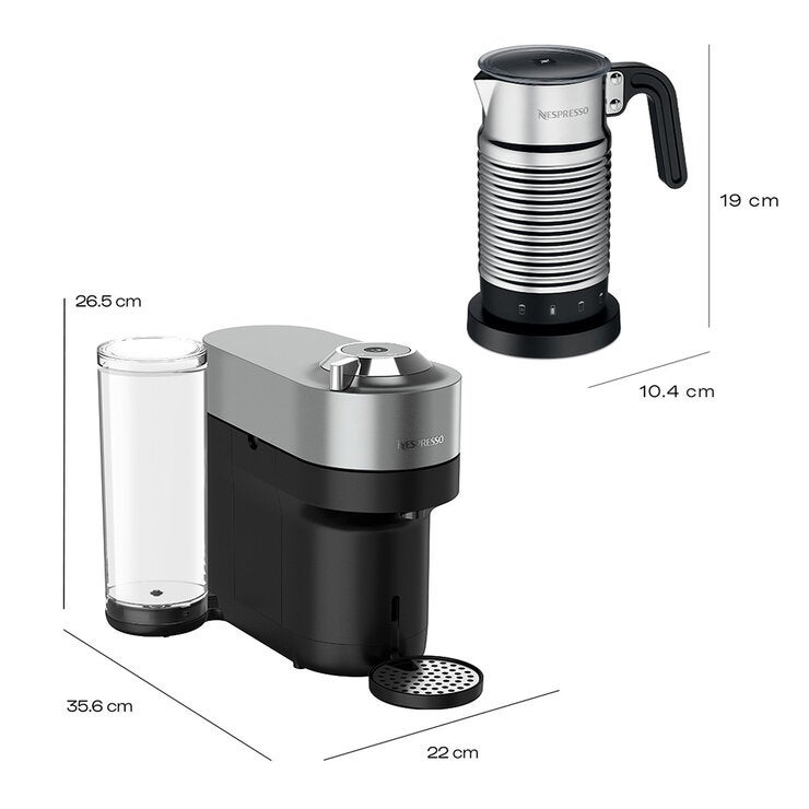Nespresso, Cafetera Vertuo Pop con Espumador de Leche y 50 Cápsulas Nespresso, Cafetera Vertuo Pop con Espumador de Leche y 50 Cápsulas