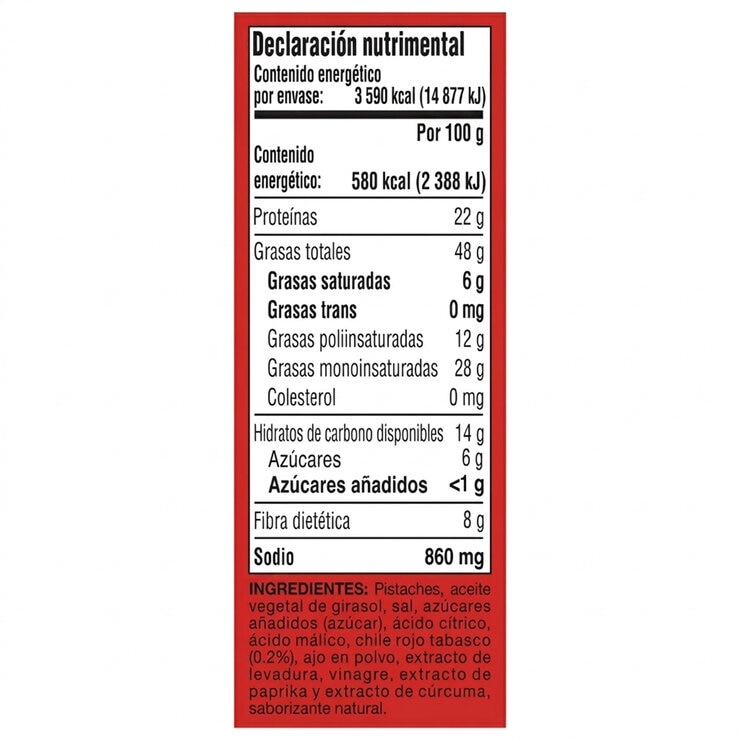 Wonderful Pistaches Sin Cáscara Tostados Con Chile 624 g Wonderful Pistaches Sin Cáscara Tostados Con Chile 624 g