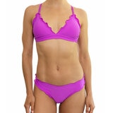 Alas de Sal, Traje de Baño de Dos Piezas Color Morado, Varias Tallas