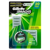Gillette Mach3 Sensitive, cartucho para afeitar (20 piezas)