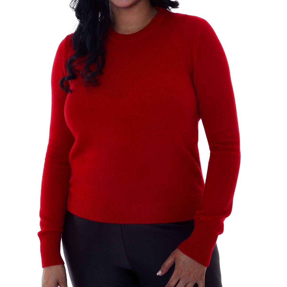 Mario Serrani Italy Suéter 100% Cashmere para Dama Rojo Extra Chica