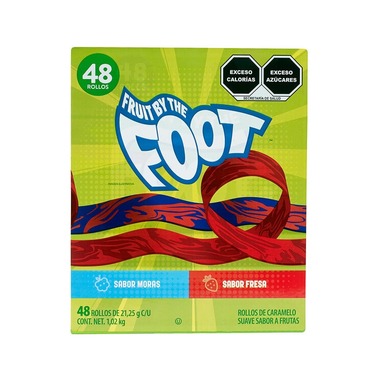 Fruit by the Foot Rollos de Caramelo Suave Saborizados 48 pzas de 21.25 g