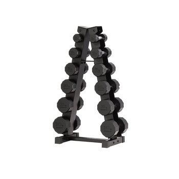 Centr Set de Mancuernas de Caucho de 210 LB con Estantería