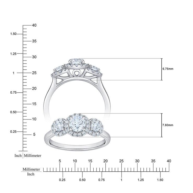 Anillo de Diamantes 1.00ctw, Platino