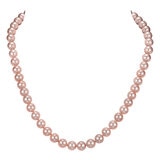 Collar de Perlas Cultivadas, 8.0-8.5mm, Oro Rosa de 14K