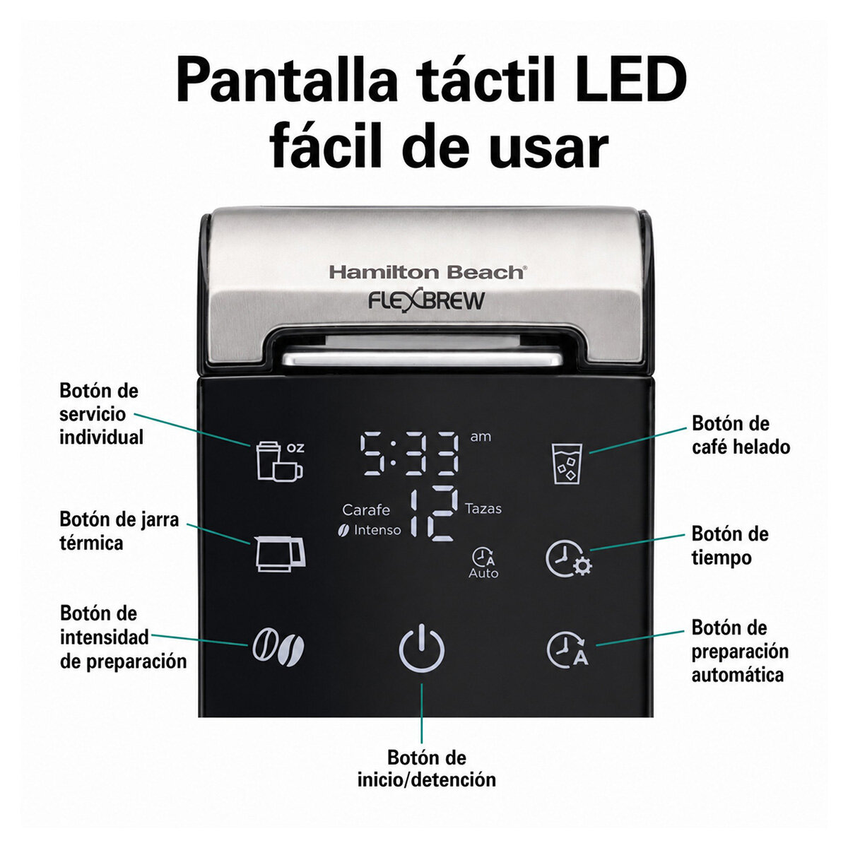 Hamilton Beach, Cafetera FlexBrew Advanced 5 en 1 Hamilton Beach, Cafetera FlexBrew Advanced 5 en 1