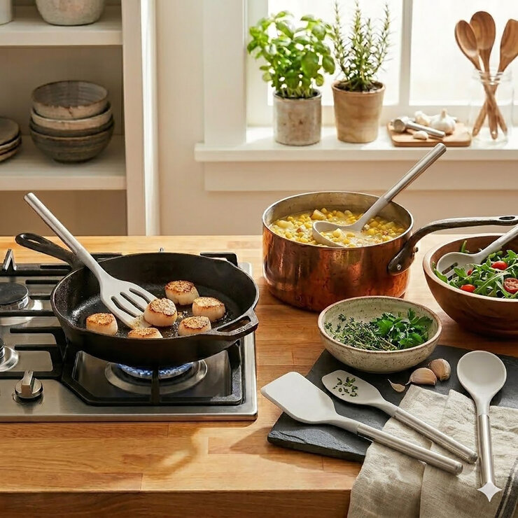 Sabatier, Juego de Herramientas de Acero Inoxidable y Silicona, 6 piezas