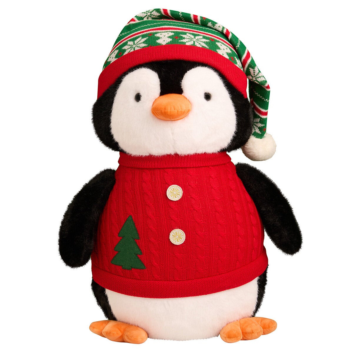 Familia de Pinguinos de Peluche Decorativos, Juego de 3 Pzas.