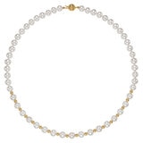 Collar de Perlas Cultivadas, 7-7.5mm, Oro Amarillo de 14K