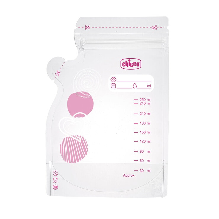 Chicco Bolsa Contenedora de Leche 30 Piezas de 250 ml