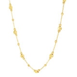 Collar con Cuentas Multiples, Oro Amarillo de 14K