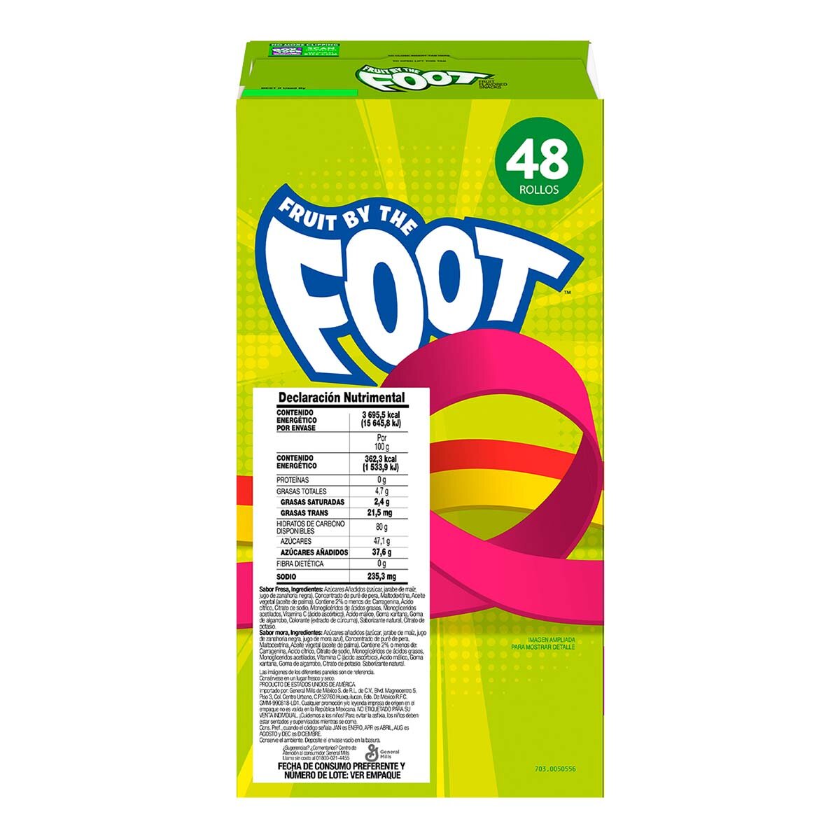 Fruit by the Foot Rollos de Caramelo Suave Saborizados 48 pzas de 21.25 g