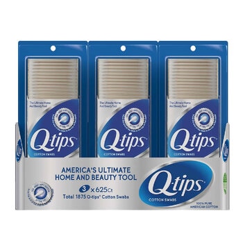 Q-Tips Cotonetes de Algodón 3 paquetes de 625 pzas