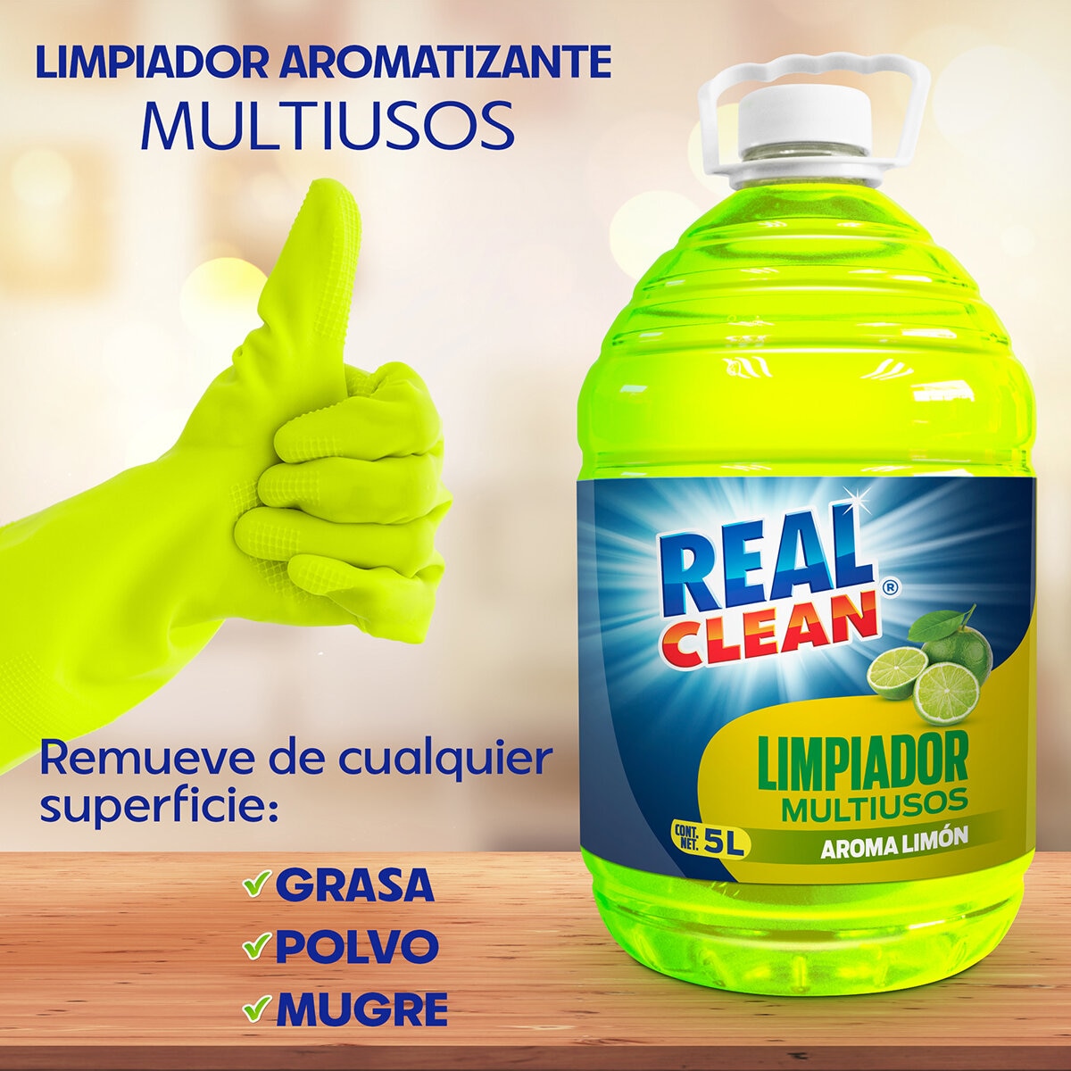Real Clean Limpiador Multiusos Aroma Limón 5 l