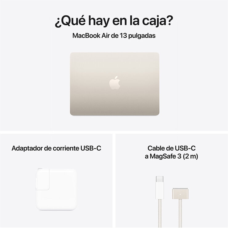 Apple MacBook Air 13" Chip M4 512GB Blanco Estelar Memoria unificada de 24GB