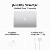 Apple MacBook Air 15" 512GB Plata CPU de 8 núcleos GPU de 10 núcleos Memoria unificada de 24GB