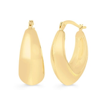Arracadas 'V', Oro Amarillo 14K