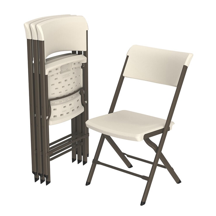 Lifetime, Sillas Plegables 4 pack, Color Almendra