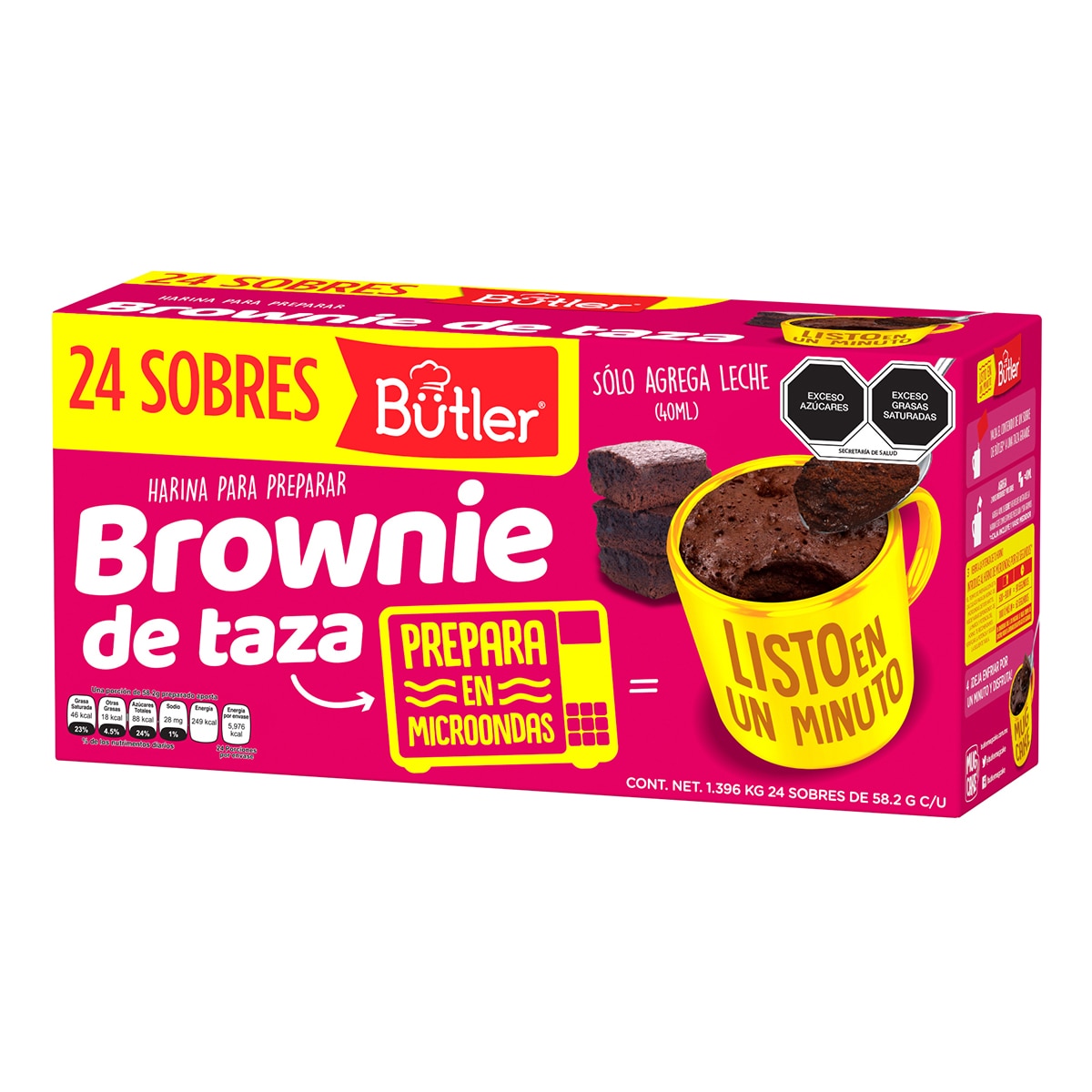 Harina para preparar brownie de taza Butler 24 Sobres Costco México