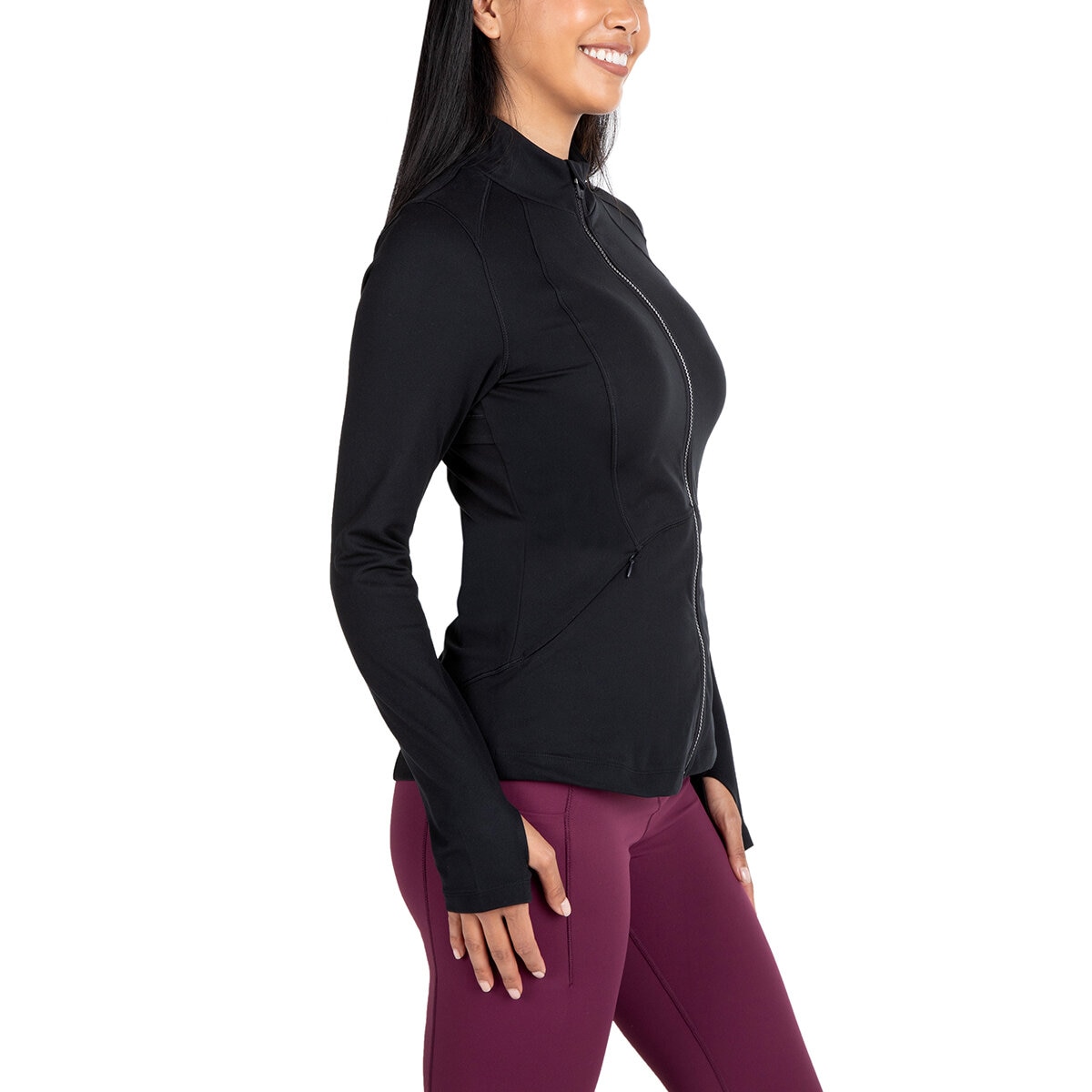 Avalanche Chamarra Deportiva para Dama Negro Extra Chica