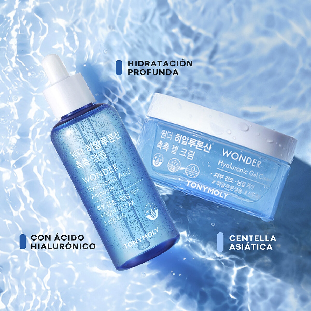 Tony Moly Wonder Cuidado Facial con Ácido Hialurónico 2 pzas