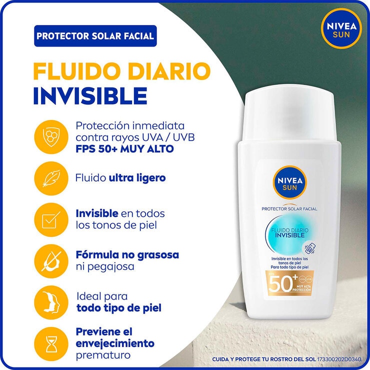 Nivea Sun 2 pzas de 200 ml c/u + Protector solar facial de 40 ml