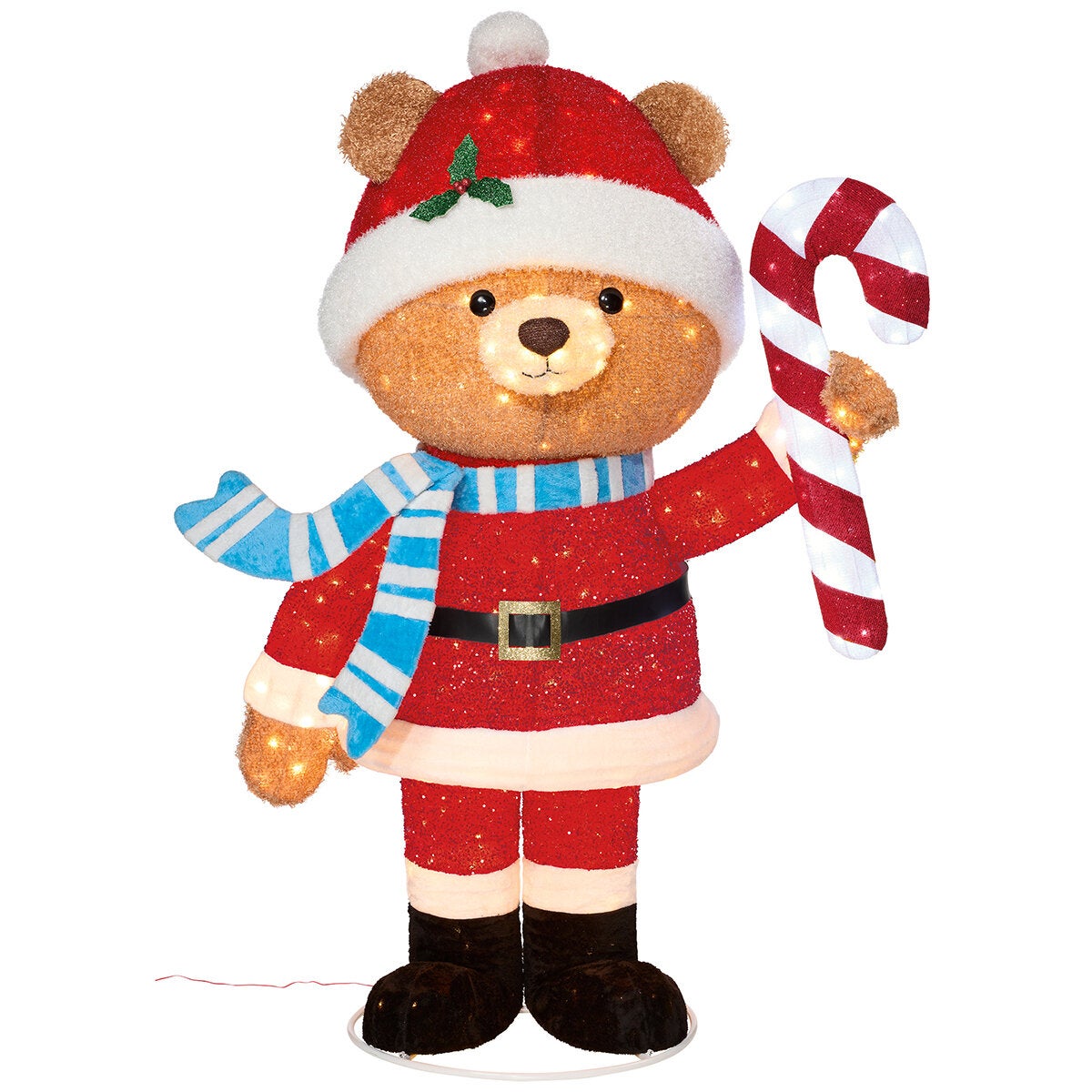 Santa Oso Decorativo con Luces Parpadeantes 2.1M Santa Oso Decorativo con Luces Parpadeantes 2.1M