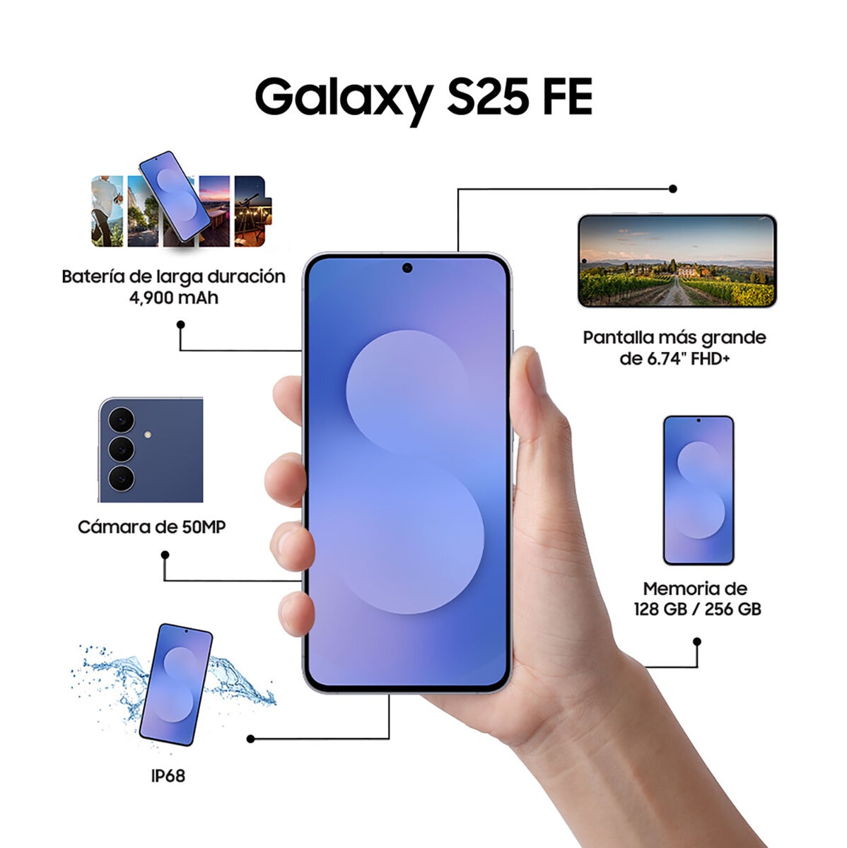 Samsung Galaxy S25 FE 128GB Azul Marino Samsung Galaxy S25 FE 128GB Azul Marino