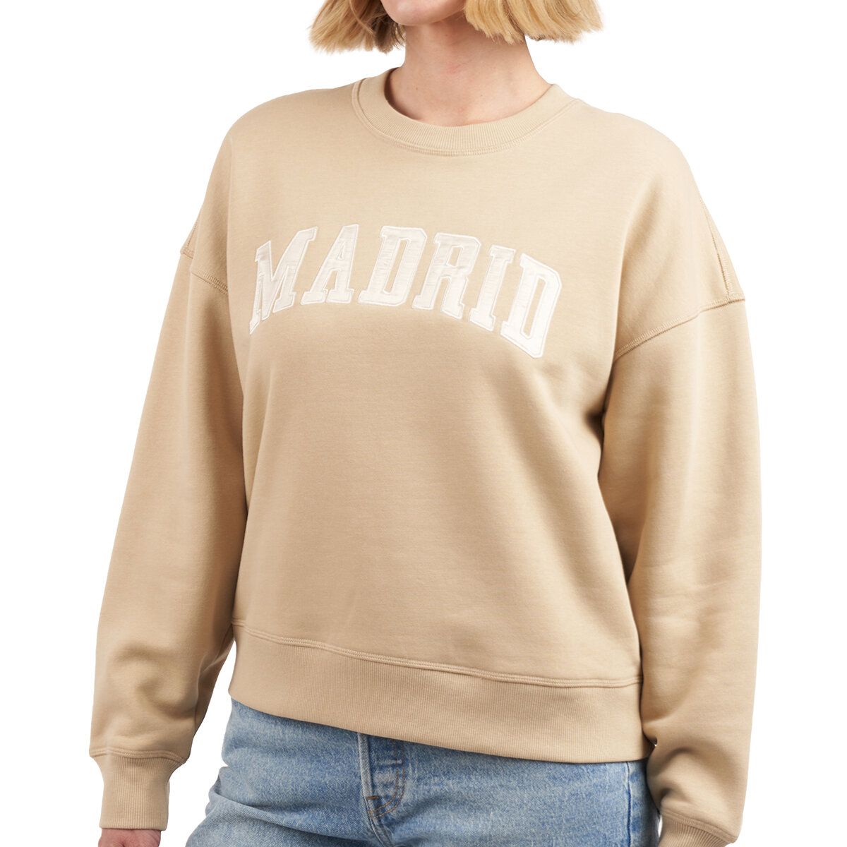 Elle Sport Sudadera para Dama Crema Chica