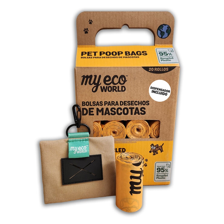 My Eco World Bolsas para Desechos de Mascotas 20 rollos con 15 bolsas