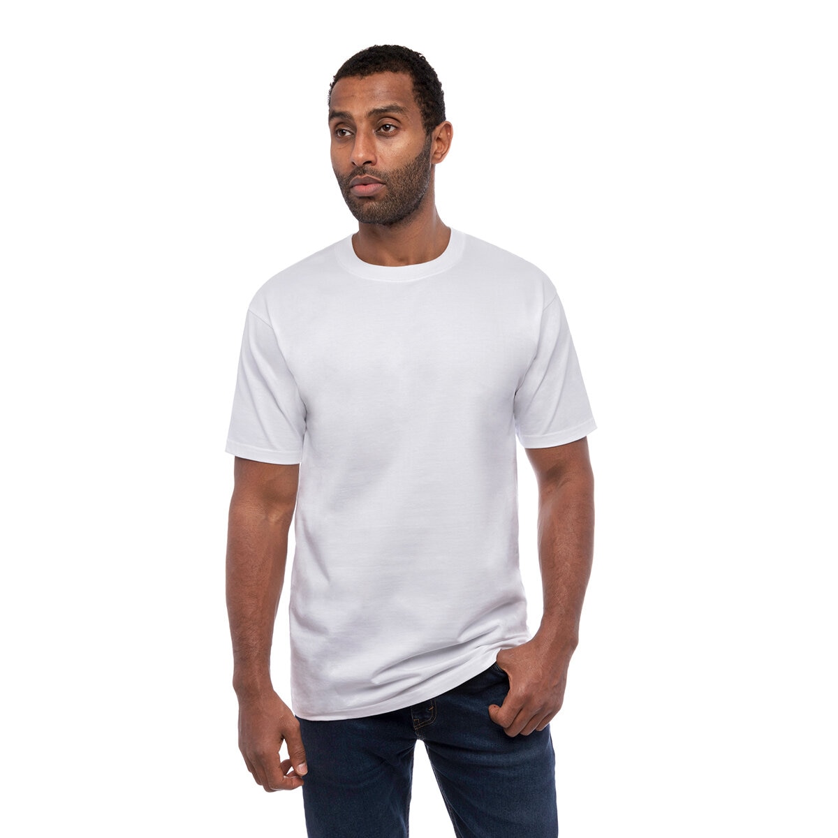 Kirkland Signature Playera de manga corta para Caballero 6 piezas Mediana Blanco