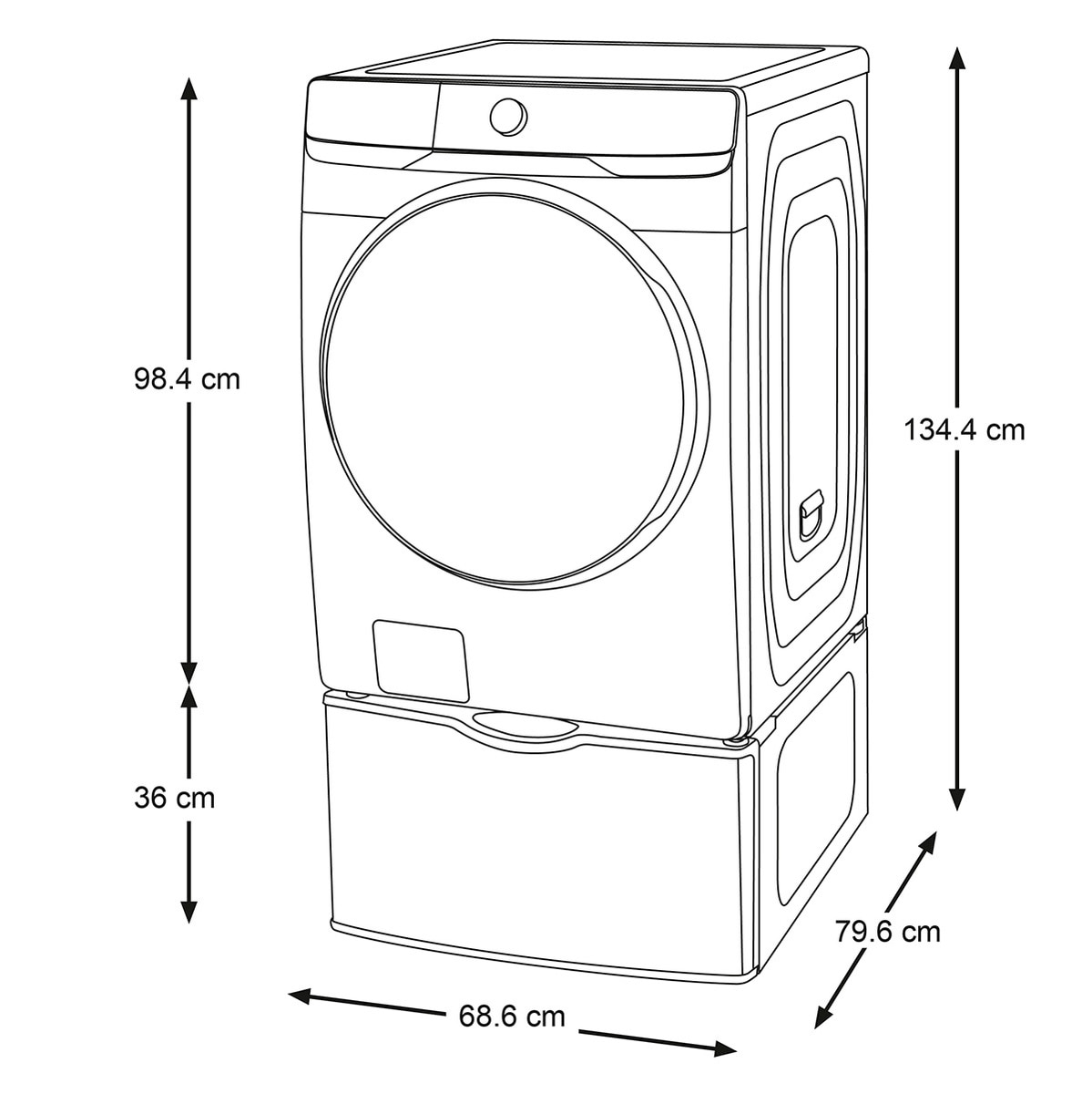 Samsung Lavasecadora 22Kg / con pedestal Mé...