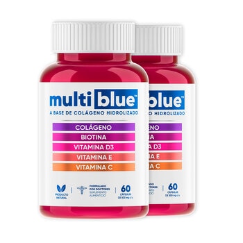 Multiblue Colágeno y Biotina 120 Cápsulas