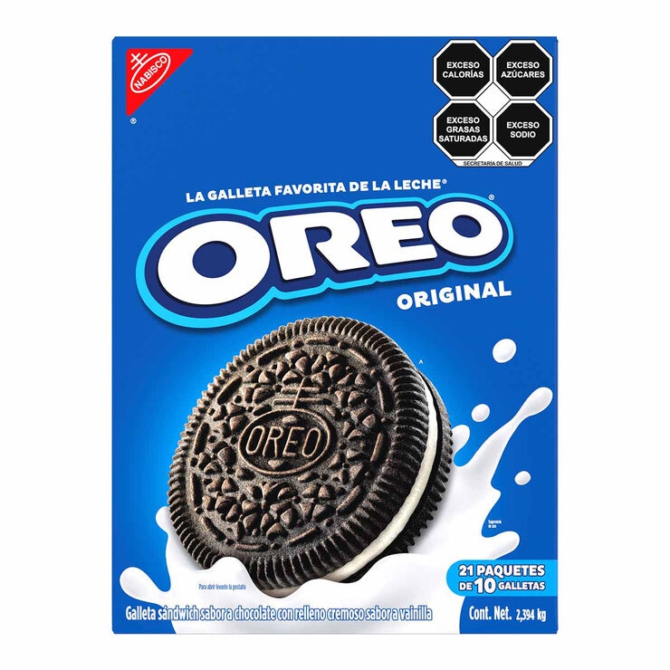 Oreo Galletas Sabor Chocolate con Relleno Sabor Vainilla 21 pzas de 114 g